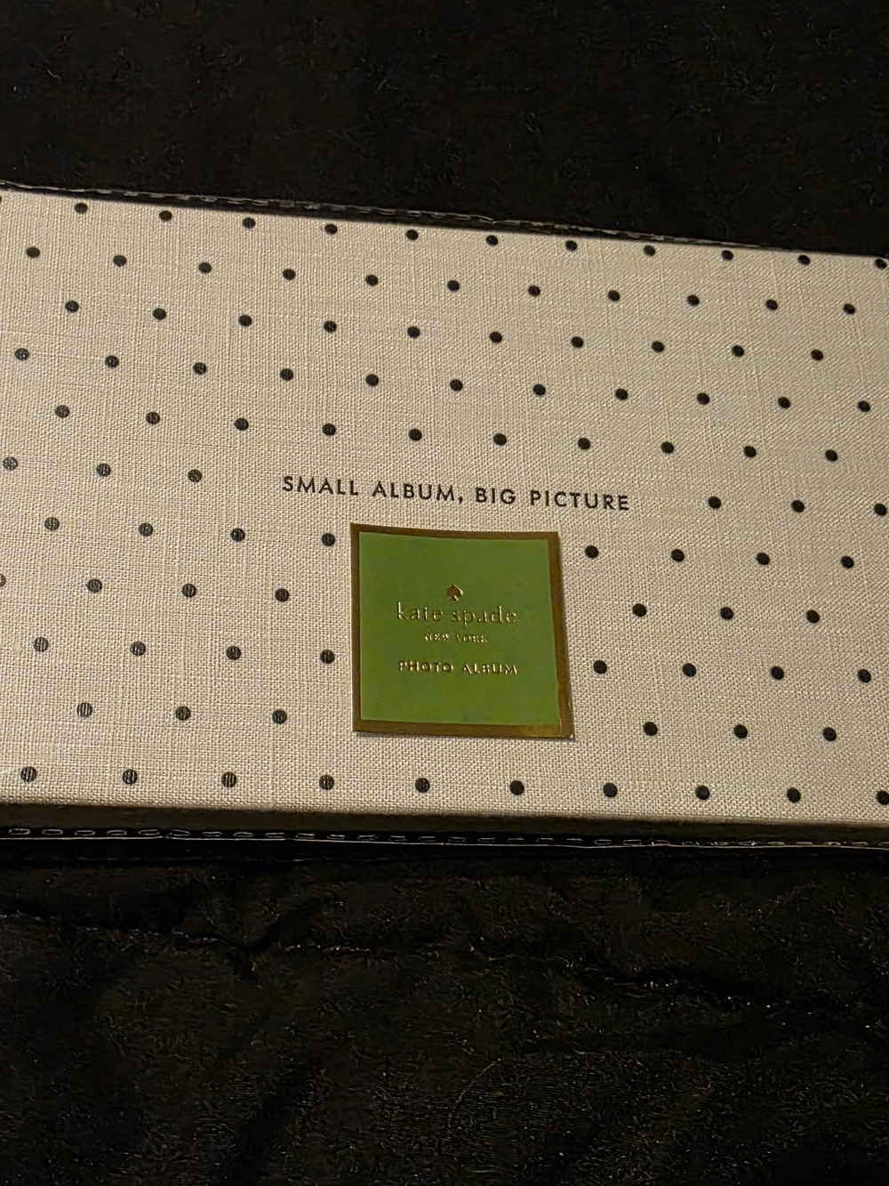 kate spade Black and Cream Polka Dot Photo Album